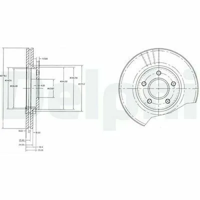 Spedito Oggi DELPHI BG3826 Disco Freno