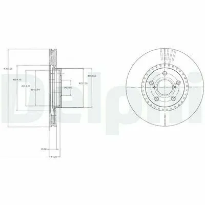 Spedizione Espresso DELPHI BG9074 Disco Freno