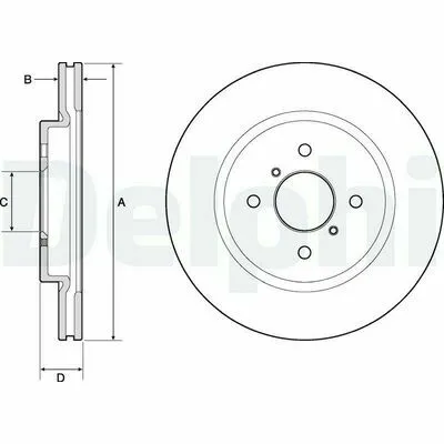 DELPHI BG4750C Disco Freno Quantità Limitata
