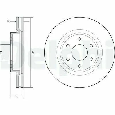 DELPHI BG4941 Disco Freno Reso Gratuito
