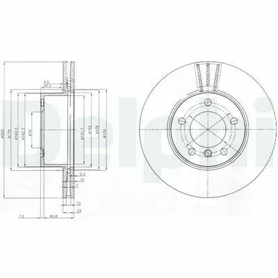 Spedito Oggi DELPHI BG3998C Disco Freno
