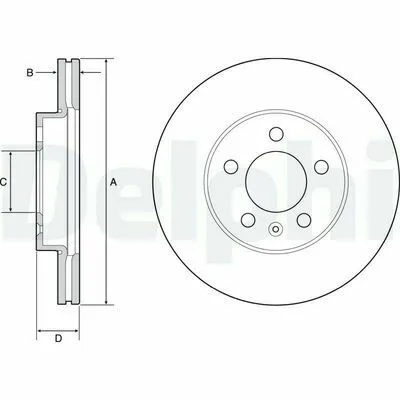 DELPHI BG4963C Disco Freno Pagamento Sicuro