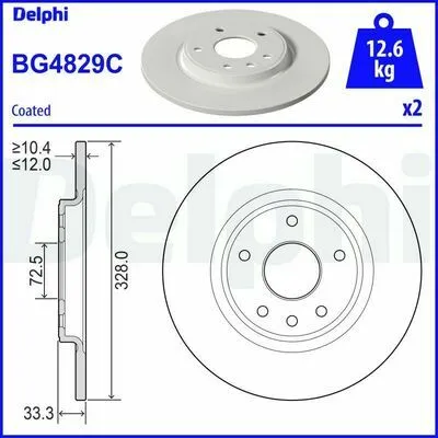 DELPHI BG4829C Disco Freno Nuovo Arrivo