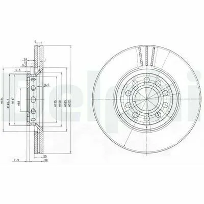 DELPHI BG3657 Disco Freno Pagamento Sicuro