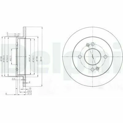 Bestseller DELPHI BG3981C Disco Freno