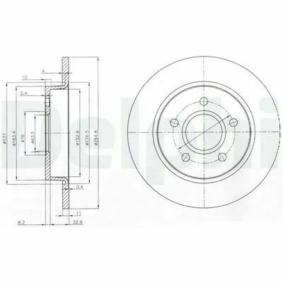 DELPHI BG3896 Disco Freno Reso Gratuito