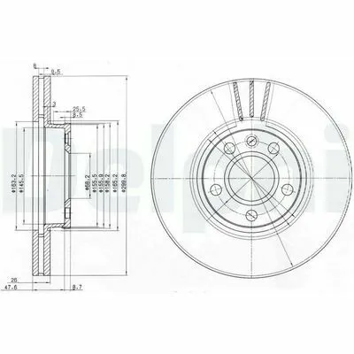 Promo Stagionale DELPHI BG3696 Disco Freno