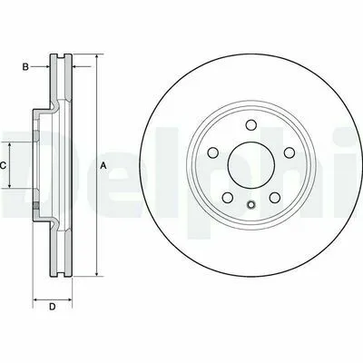 Nuova Collezione DELPHI BG4702C Disco Freno
