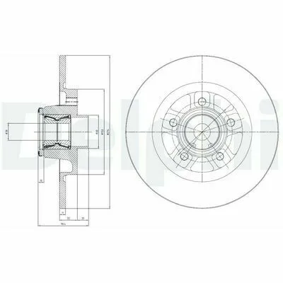 Nuovo Arrivo DELPHI BG9113RSC Disco Freno