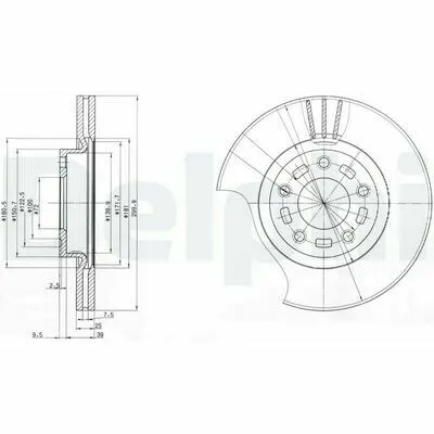 Pagamento Sicuro DELPHI BG3928 Disco Freno