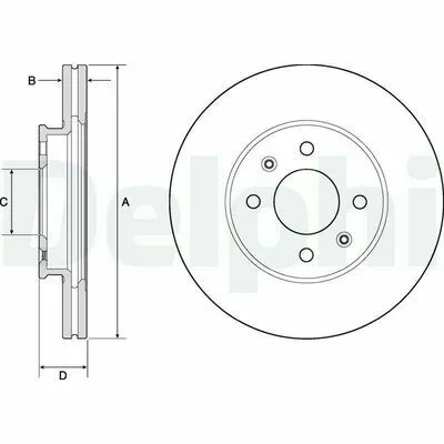 Offerta Limitata DELPHI BG4744C Disco Freno