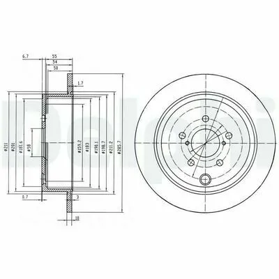 Affare DELPHI BG4158 Disco Freno