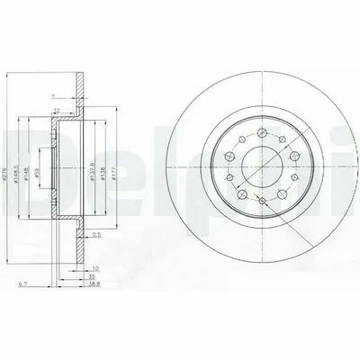 DELPHI BG3857 Disco Freno Offerta
