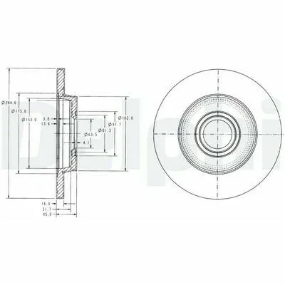 Prezzo Di Fabbrica DELPHI BG3416 Disco Freno