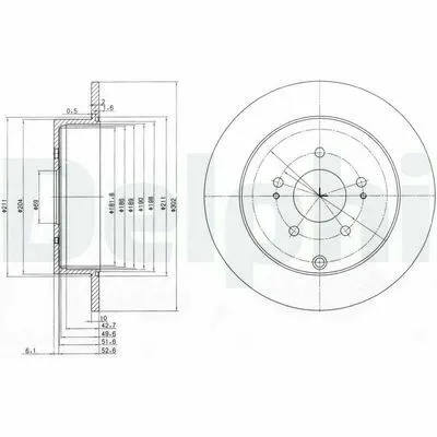 Più Venduto DELPHI BG4035 Disco Freno