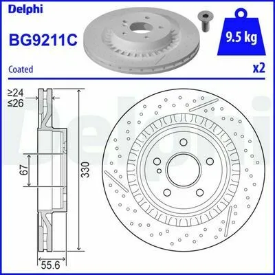 DELPHI BG9211C Disco Freno Promozione