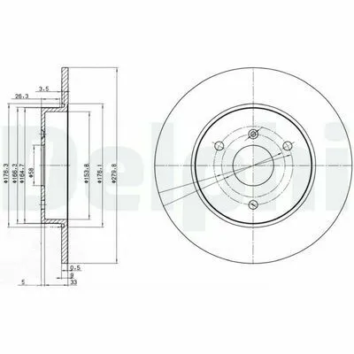 DELPHI BG3526 Disco Freno Promozione