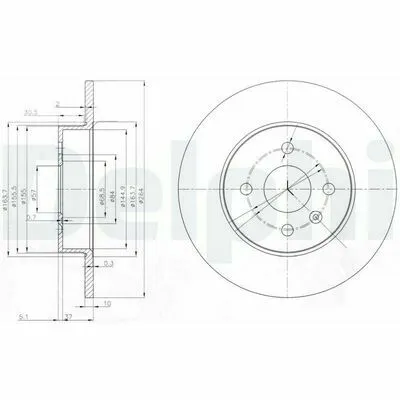 Promozione Esclusiva DELPHI BG3885C Disco Freno