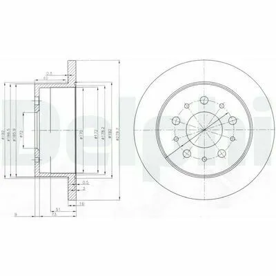 Pagamento Sicuro DELPHI BG3853 Disco Freno