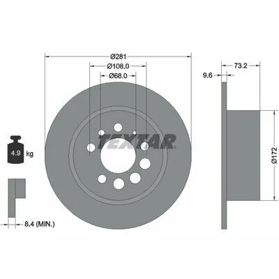 TEXTAR 92031400 Disco Freno Quantità Limitata