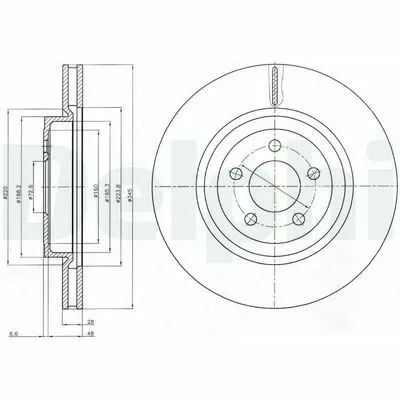 DELPHI BG9050 Disco Freno Esclusivo