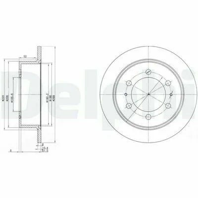 Economico DELPHI BG3522 Disco Freno