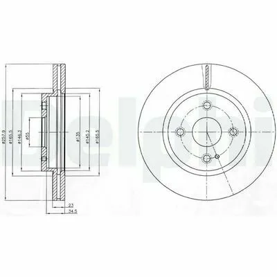 Prezzo Conveniente DELPHI BG4254C Disco Freno