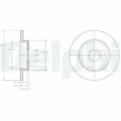 DELPHI BG3761 Disco Freno Subito Disponibile