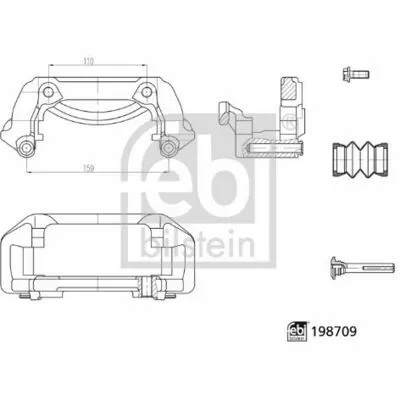 FEBI BILSTEIN 198709 Supporto, Pinza Freno Esclusivo