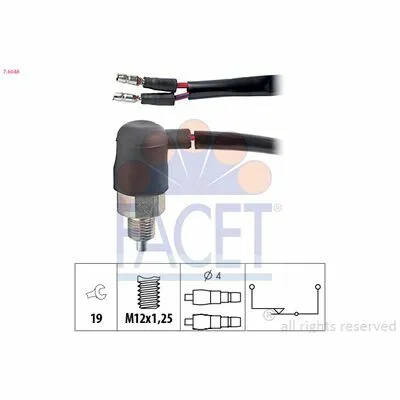 Prezzo Ridotto FACET Made in Italy - OE Equivalent 7.6048 Interruttore, Luce di Retromarcia