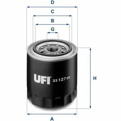 UFI 23.127.00 Filtro Olio Ultimissimo Modello