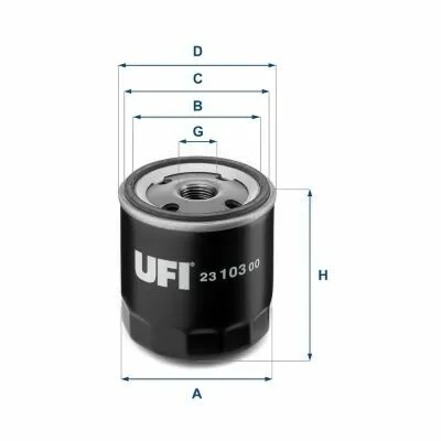 UFI 23.103.00 Filtro Olio Super Prezzo