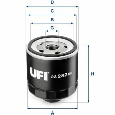 UFI 23.282.00 Filtro Olio Compra Oggi Stesso
