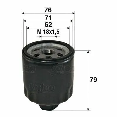 Saldi VALEO 586072 Filtro Olio