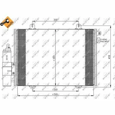 NRF EASY FIT 35379 Condensatore, Climatizzatore Economico