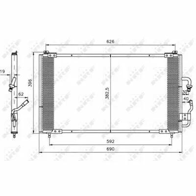 NRF EASY FIT 35153 Condensatore, Climatizzatore Offerta Lampo
