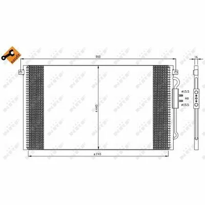 NRF EASY FIT 35448 Condensatore, Climatizzatore Professionale