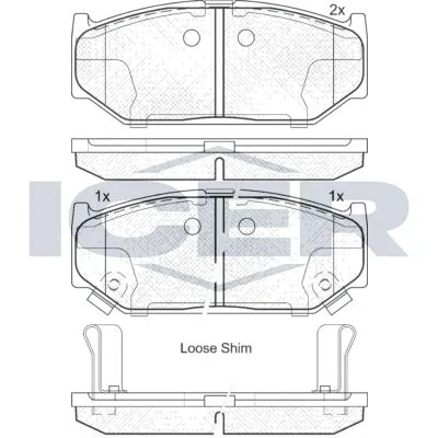 ICER 182045 Kit Pastiglie Freno, Freno a Disco Ordina Subito