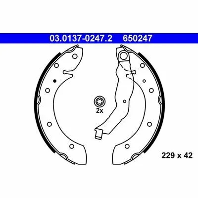 ATE 03.0137-0247.2 Kit Ganasce Freno Più Venduto