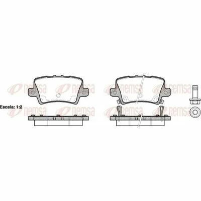 REMSA 1206.02 Kit Pastiglie Freno, Freno a Disco Bestseller