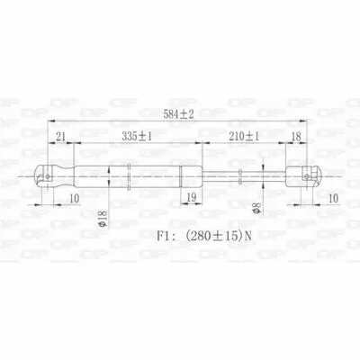 Pagamento Sicuro OPEN PARTS GSR6207.01 Ammortizzatore Pneumatico, Cofano Motore