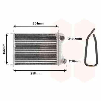 Promo Stagionale VAN WEZEL *** IR PLUS *** 17006242 Scambiatore Calore, Riscaldamento Abitacolo