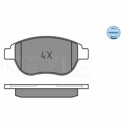 MEYLE-ORIGINAL True to OE. 025 236 0019 Kit Pastiglie Freno, Freno a Disco Esclusivo