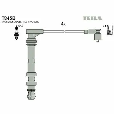 TESLA T845B Cavo Accensione Offerta Lampo
