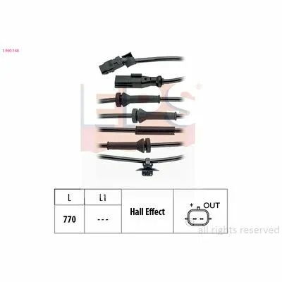 Consegna Rapida EPS Made in Italy - OE Equivalent 1.960.148 Sensore, N° Giri Ruota