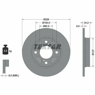 TEXTAR PRO 92303603 Disco Freno Promozione