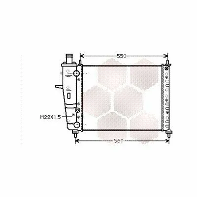Super Prezzo VAN WEZEL 17002160 Radiatore, Raffreddamento Motore
