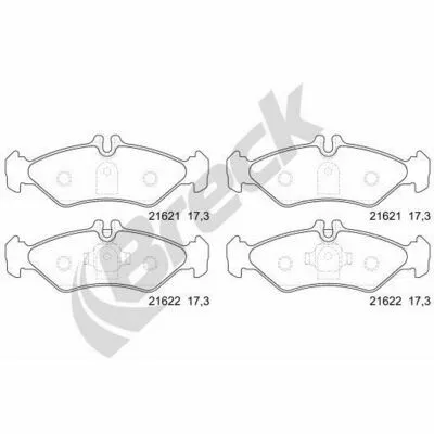 Promo Stagionale BRECK 21621 00 705 10 Kit Pastiglie Freno, Freno a Disco