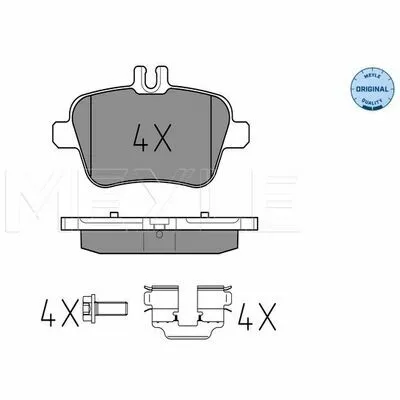 A Buon Prezzo MEYLE-ORIGINAL True to OE. 025 248 4818 Kit Pastiglie Freno, Freno a Disco