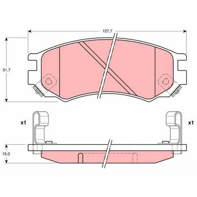 Sconto TRW GDB1175 Kit Pastiglie Freno, Freno a Disco